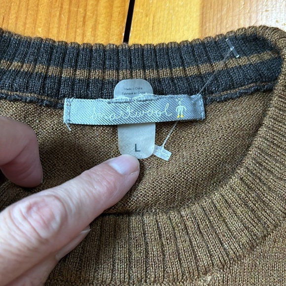 SMARTWOOL Men's L Fox Brown Marl Sparwood Crew Sweater Merino Wool Blend - Picture 7 of 9